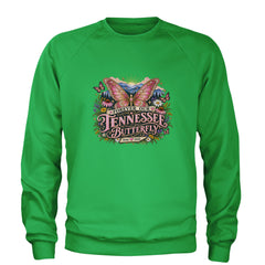Forever Our Tennessee Butterfly Dolly Adult Crewneck Sweatshirt Kelly Green