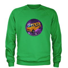Bad Hombres Space West Chester Band Adult Crewneck Sweatshirt Kelly Green