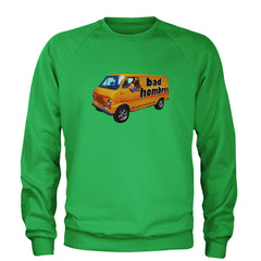 Bad Hombres Van West Chester Band Adult Crewneck Sweatshirt Kelly Green