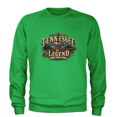Tennessee Legend Country Music Dolly Adult Crewneck Sweatshirt Kelly Green