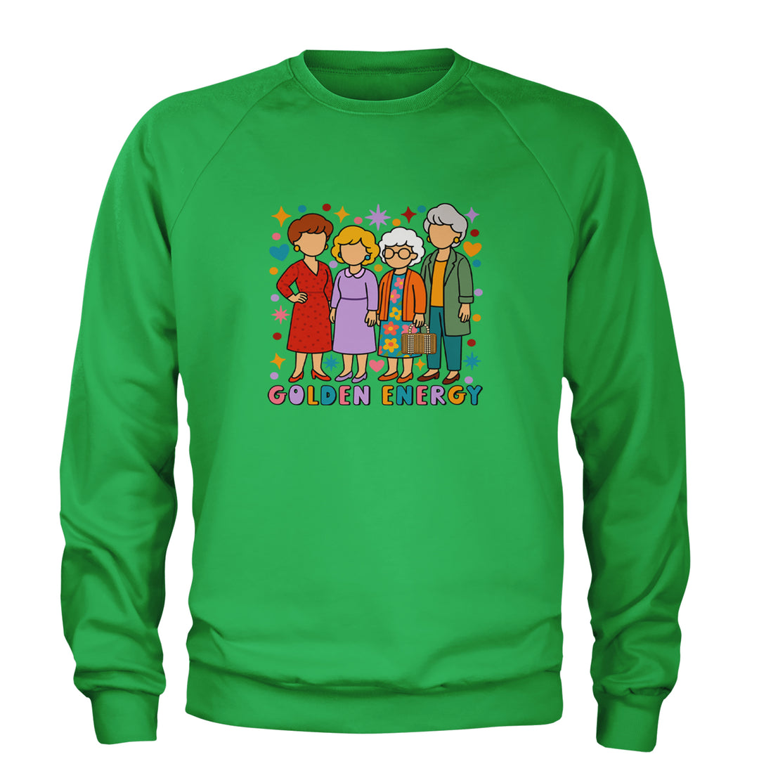 Golden Forever Golden Girls Adult Crewneck Sweatshirt Kelly Green