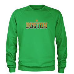 Boston City Pride Irish Adult Crewneck Sweatshirt Kelly Green