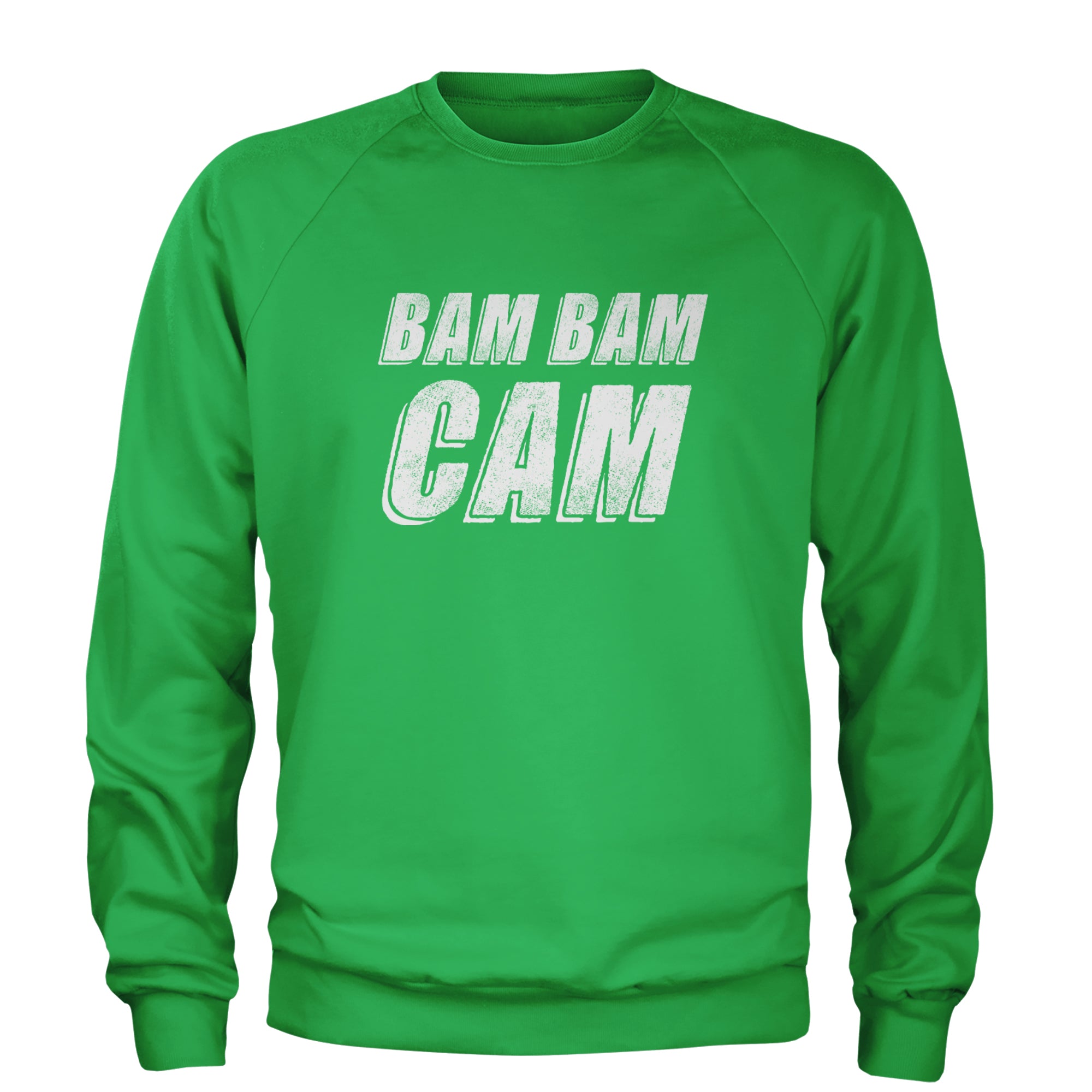 Bam Bam Cam Adult Crewneck Sweatshirt Kelly Green