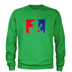 Philly Baseball Phan graphic on Unisex Heavyweight Fleece Crewneck Sweatshirt in Kelly Green