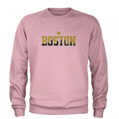 Boston City Pride Irish Adult Crewneck Sweatshirt Light Pink