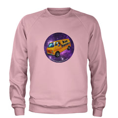 Bad Hombres Space West Chester Band Adult Crewneck Sweatshirt Light Pink