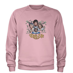 Golden Chain Thug Life Girls Adult Crewneck Sweatshirt Light Pink