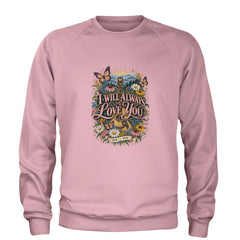 I Will Always Love You Dolly Adult Crewneck Sweatshirt Light Pink