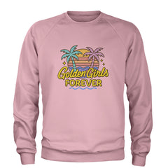 Golden Girls Forever Retro Sunset Adult Crewneck Sweatshirt Light Pink