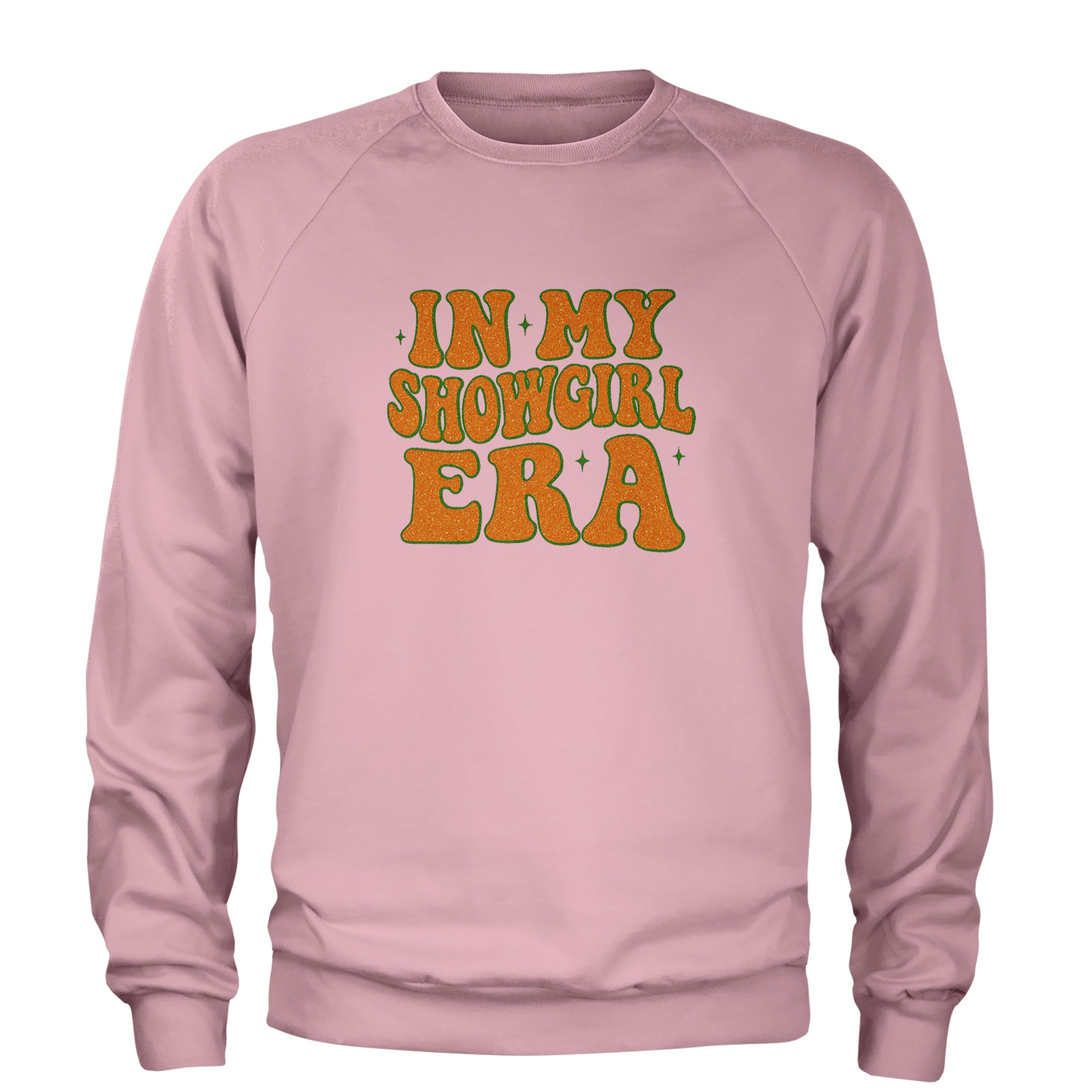 In My Showgirl Era Retro Adult Crewneck Sweatshirt Light Pink