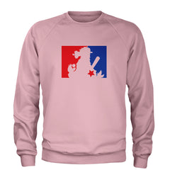 Philly Baseball Phan graphic on Unisex Heavyweight Fleece Crewneck Sweatshirt in Light Pink