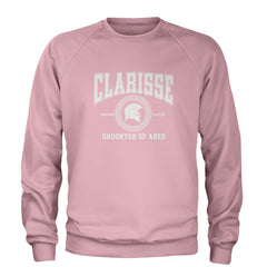 Clarisse Daughter of Ares Battle Ready Adult Crewneck Sweatshirt Light Pink