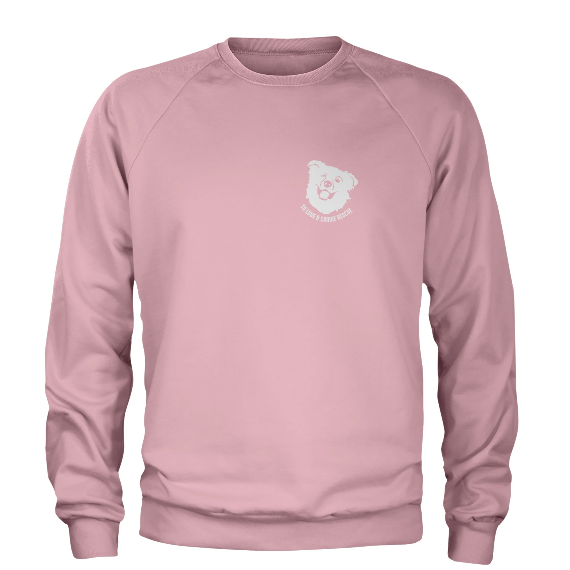 TLC Chelsea's Barking Back Adult Crewneck Sweatshirt Light Pink