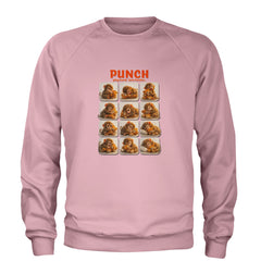Punch Play Hard Love Harder Adult Crewneck Sweatshirt Light Pink