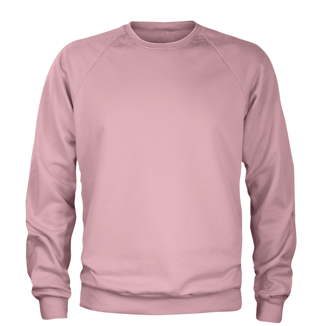 Basics - Pure &amp; Simple Blank Apparel Adult Crewneck Sweatshirt Light Pink
