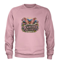 Forever Our Tennessee Butterfly Dolly Adult Crewneck Sweatshirt Light Pink