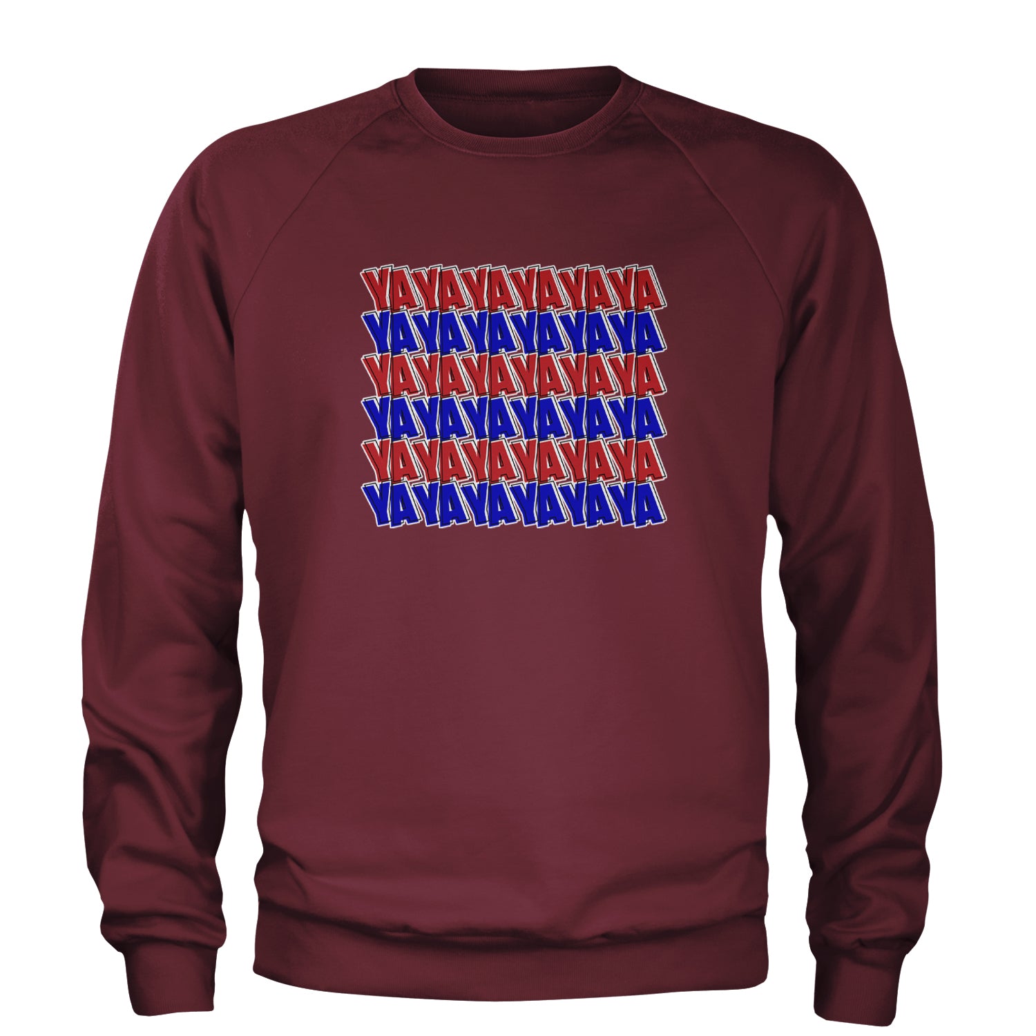 YaYaYa YaYa Cowboy Adult Crewneck Sweatshirt Maroon