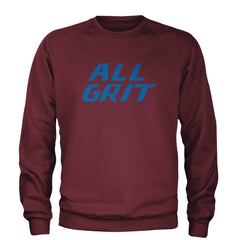 All Grit Detroit Football Adult Crewneck Sweatshirt Maroon