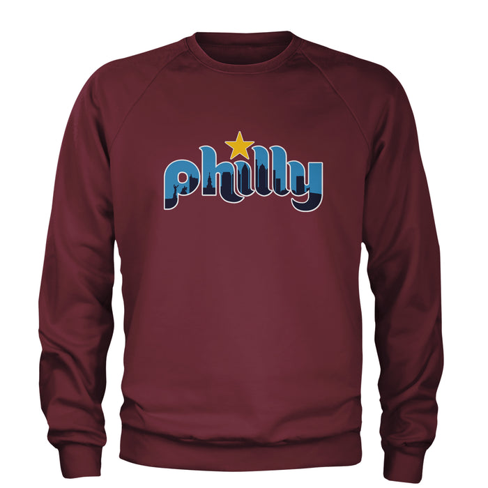 Skyline Philly Philadelphia Adult Crewneck Sweatshirt