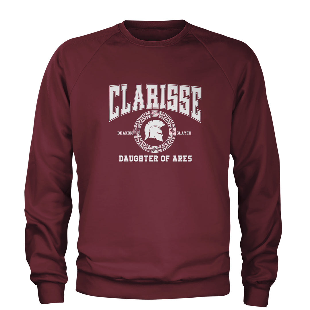 Clarisse Daughter of Ares Battle Ready Adult Crewneck Sweatshirt Maroon