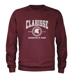 Clarisse Daughter of Ares Battle Ready Adult Crewneck Sweatshirt Maroon