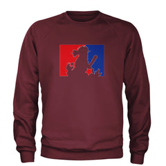 Philly Baseball Phan graphic on Unisex Heavyweight Fleece Crewneck Sweatshirt in Maroon