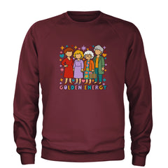 Golden Forever Golden Girls Adult Crewneck Sweatshirt Maroon