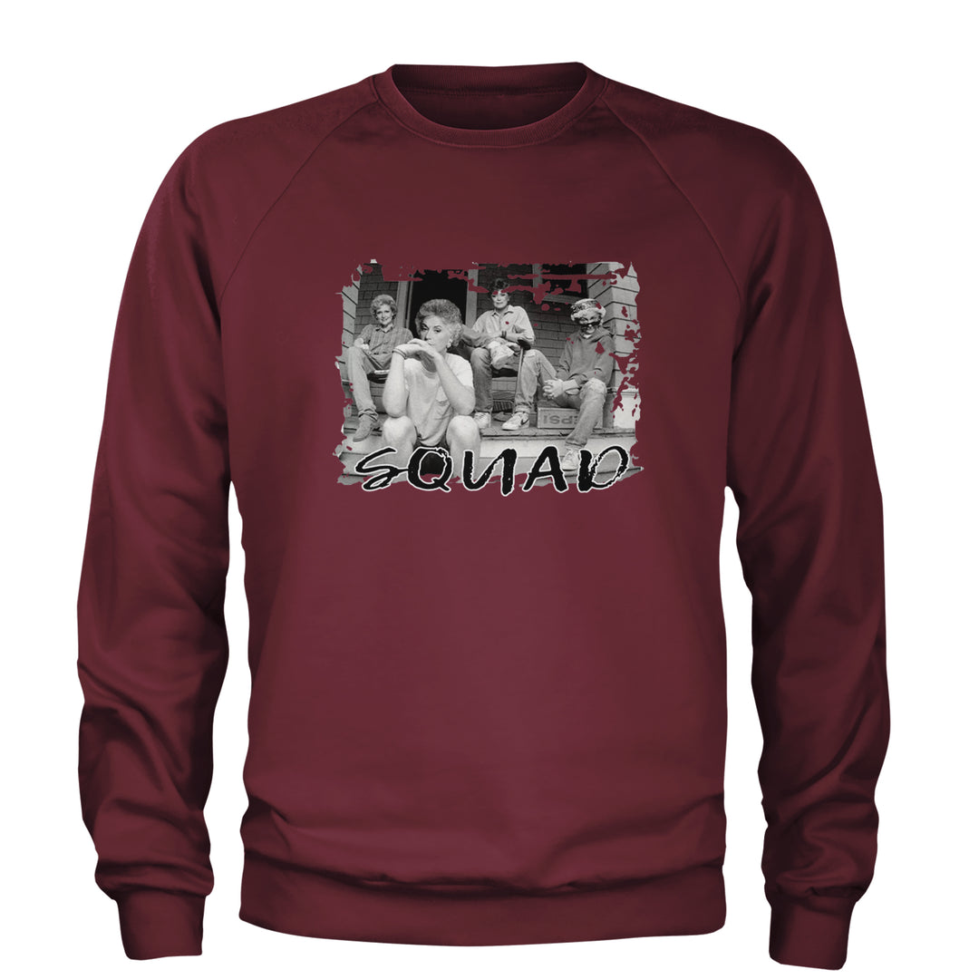 Squad Golden Girls Adult Crewneck Sweatshirt Maroon