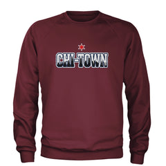 Chicago Chi-Town City Pride Adult Crewneck Sweatshirt Maroon