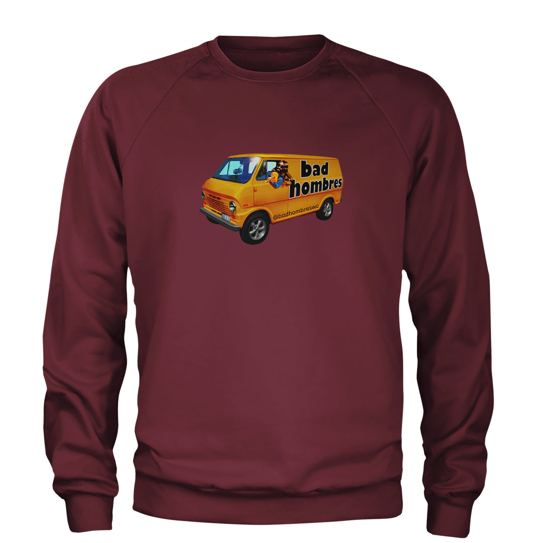 Bad Hombres Van West Chester Band Adult Crewneck Sweatshirt Maroon
