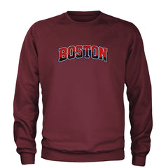 Boston City Pride Skyline Adult Crewneck Sweatshirt Maroon