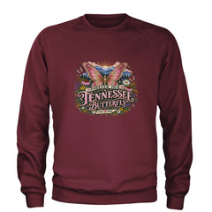 Forever Our Tennessee Butterfly Dolly Adult Crewneck Sweatshirt Maroon