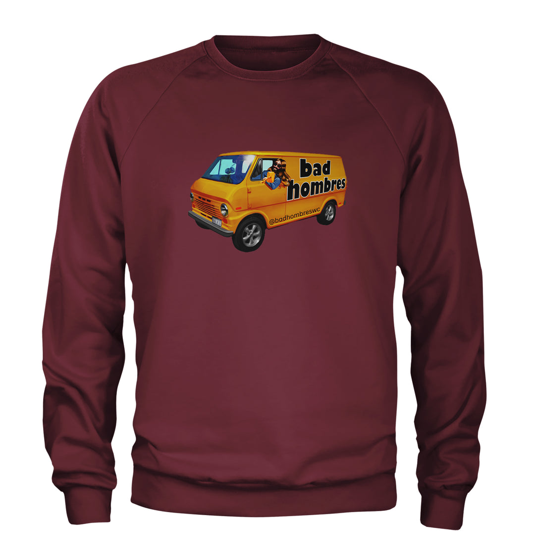 Bad Hombres Van West Chester Band Adult Crewneck Sweatshirt Maroon