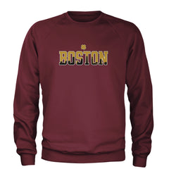 Boston City Pride Irish Adult Crewneck Sweatshirt Maroon