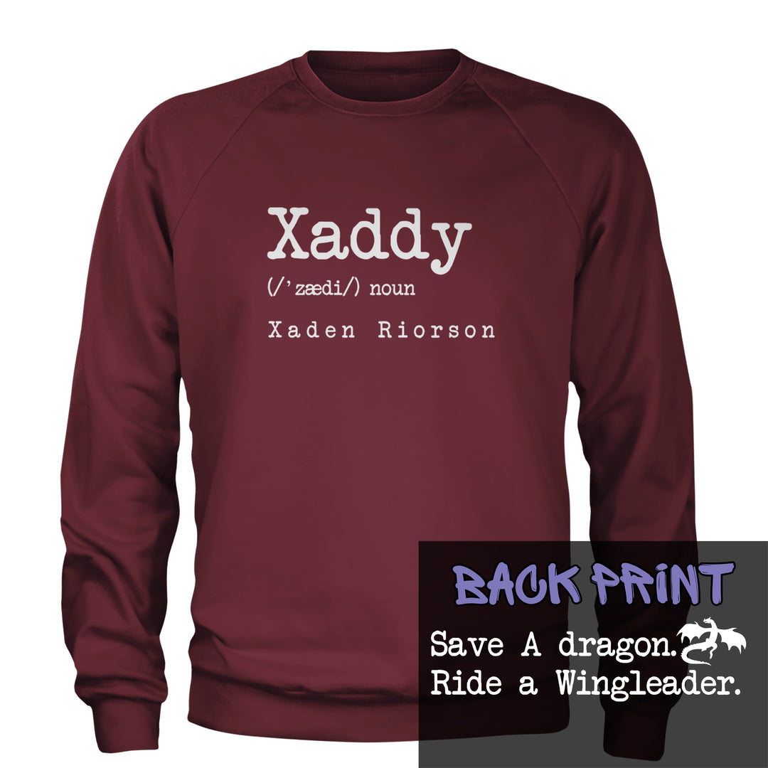 Xaddy Save A Dragon Ride A Wingleader Adult Crewneck Sweatshirt Maroon