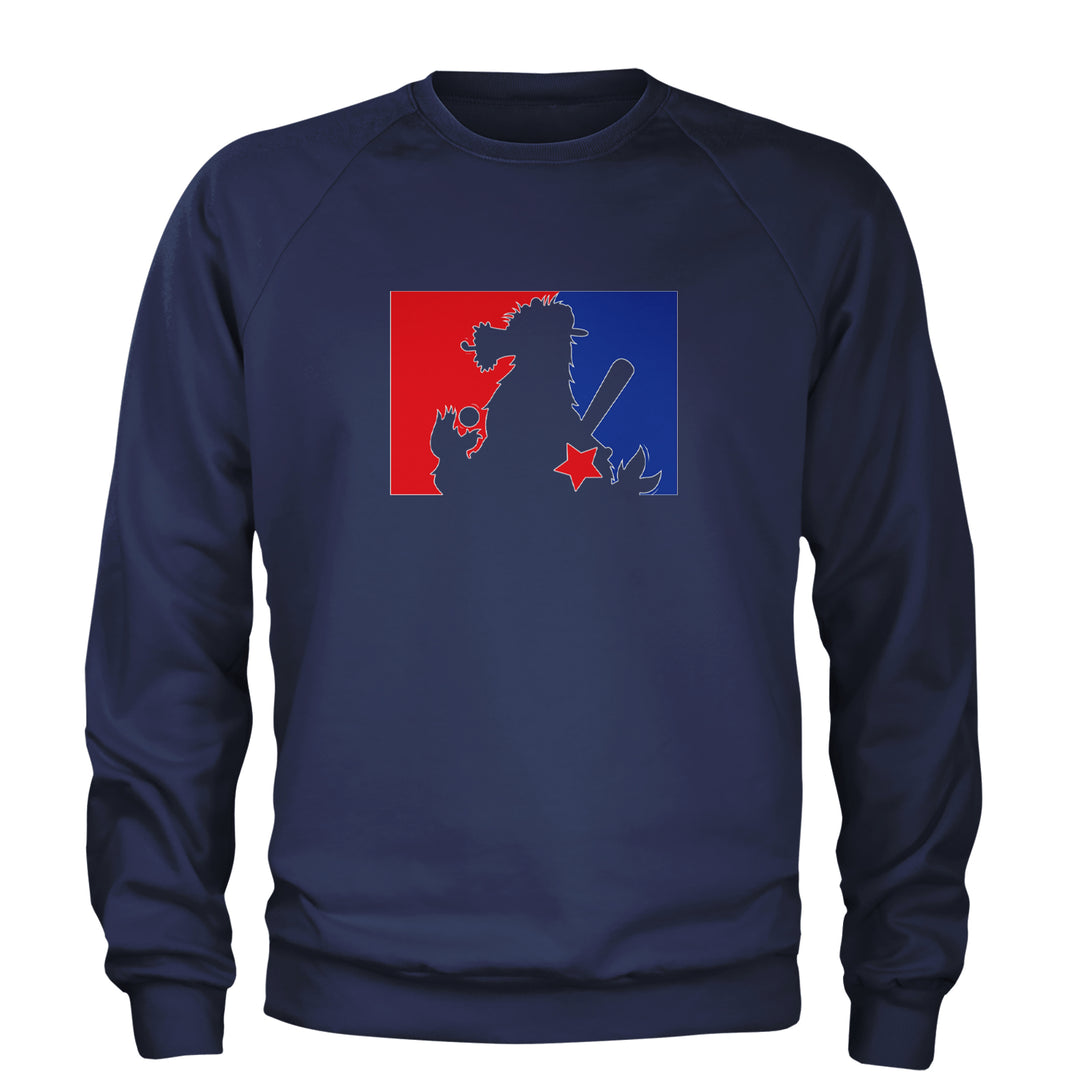 Philly Baseball Phan graphic on Unisex Heavyweight Fleece Crewneck Sweatshirt in Navy Blue