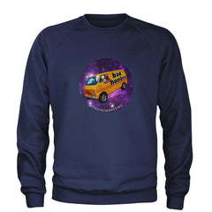 Bad Hombres Space West Chester Band Adult Crewneck Sweatshirt Navy Blue