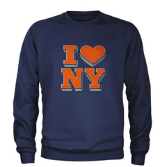 New York City Pride Heart Adult Crewneck Sweatshirt Navy Blue