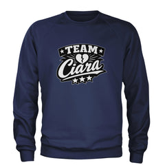 Team Ciara Scamanda Broken Heart Adult Crewneck Sweatshirt Navy Blue