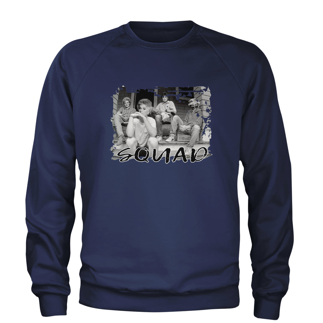 Squad Golden Girls Adult Crewneck Sweatshirt Navy Blue