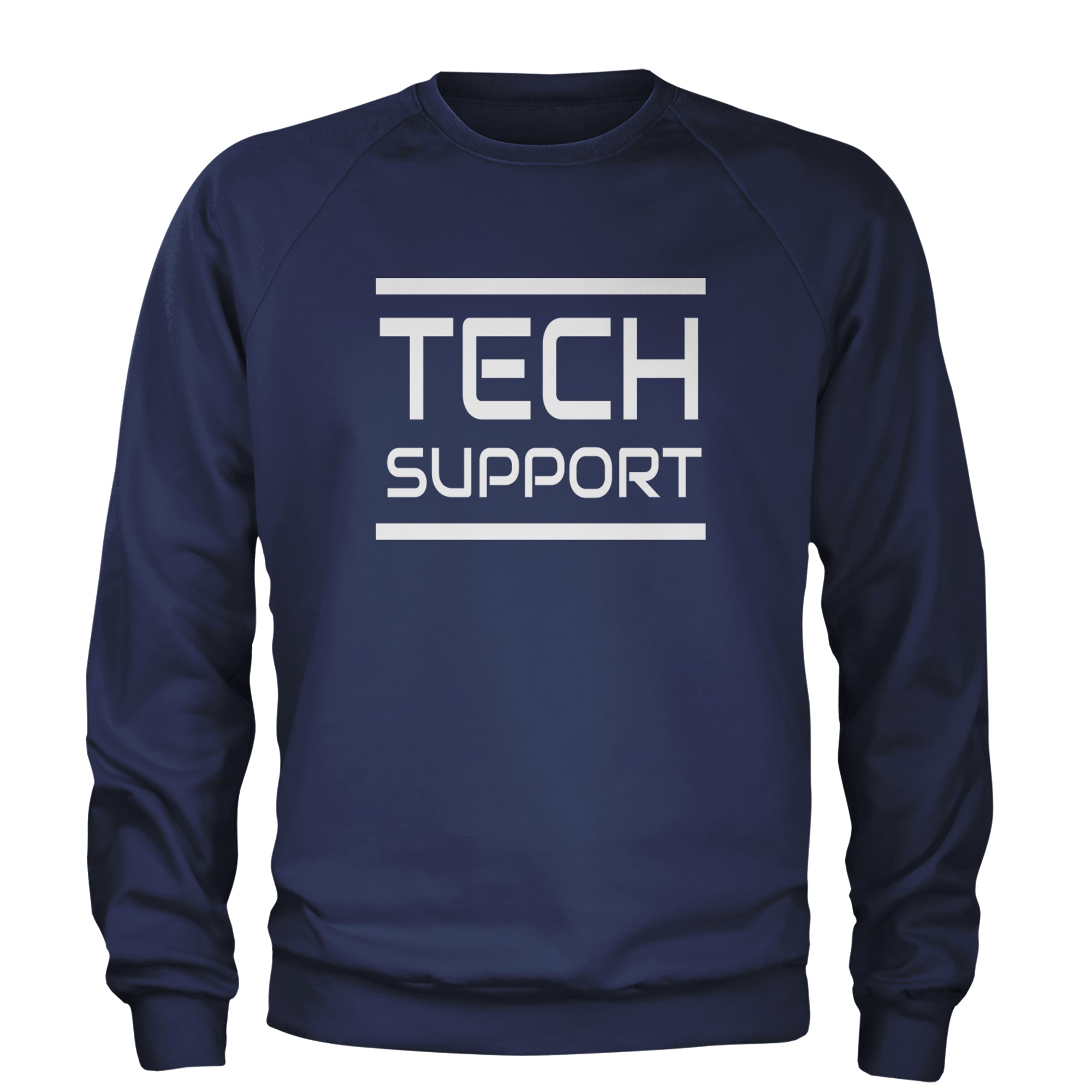 Tech Support Technologist IT Adult Crewneck Sweatshirt Navy Blue