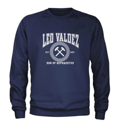 Leo Valdez Son of Hephaestus Forge Master Adult Crewneck Sweatshirt Navy Blue