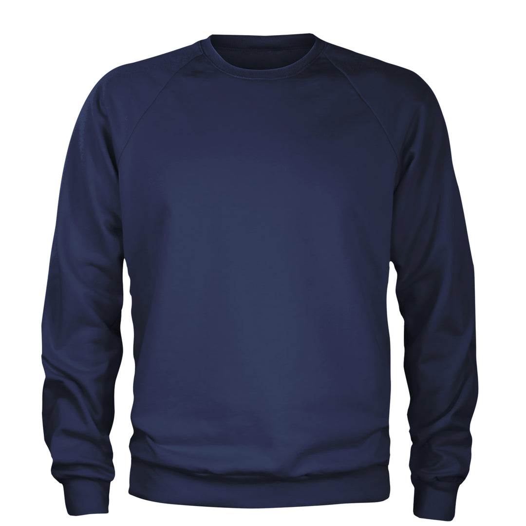 Basics - Pure &amp; Simple Blank Apparel Adult Crewneck Sweatshirt Navy Blue