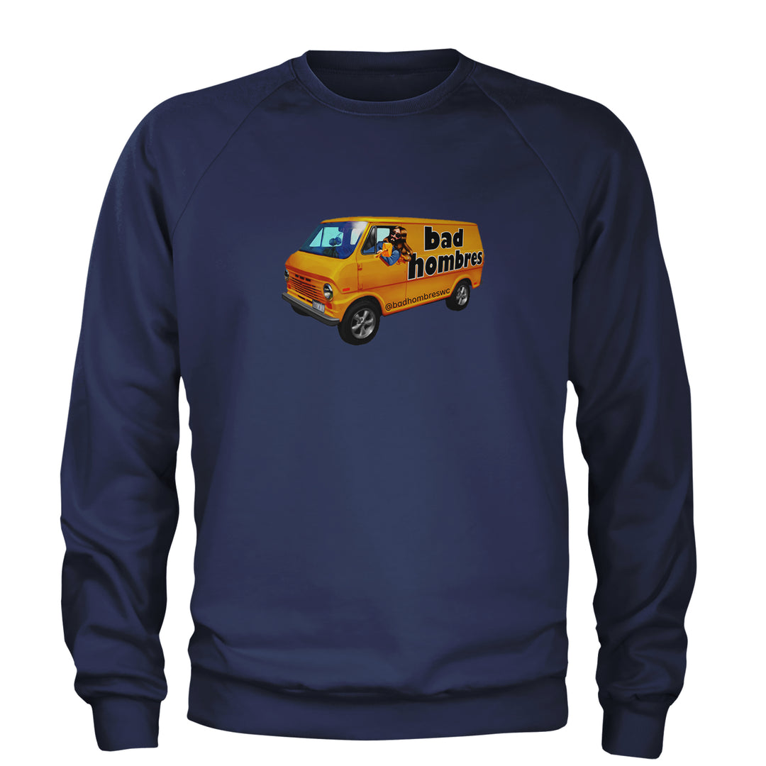 Bad Hombres Van West Chester Band Adult Crewneck Sweatshirt Navy Blue
