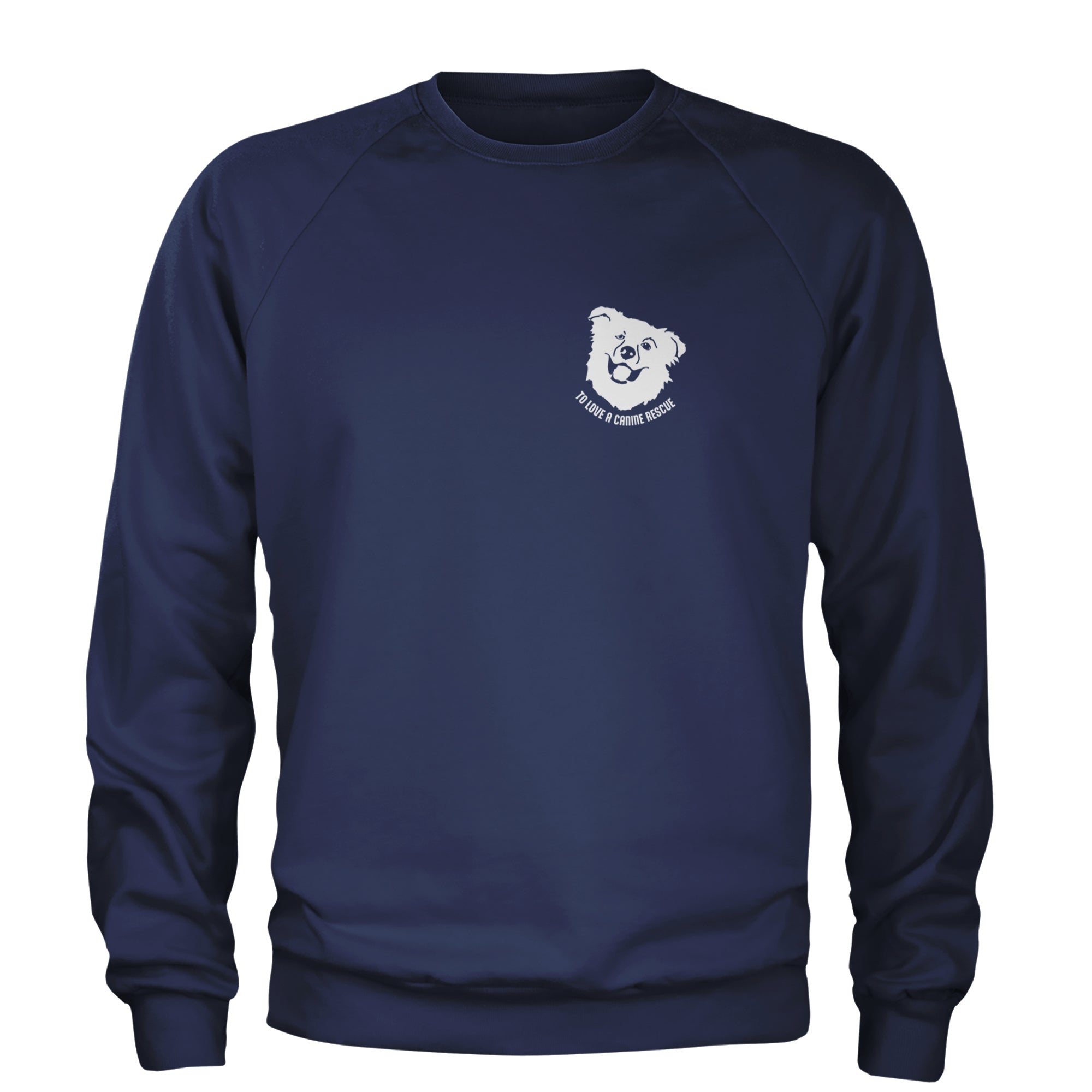 TLC Chelsea's Barking Back Adult Crewneck Sweatshirt Navy Blue