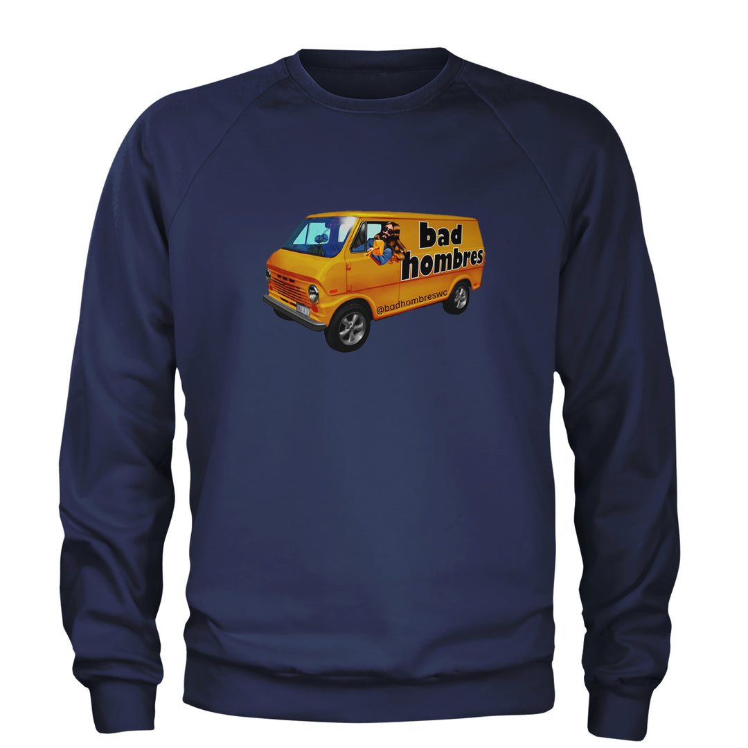 Bad Hombres Van West Chester Band Adult Crewneck Sweatshirt Navy Blue