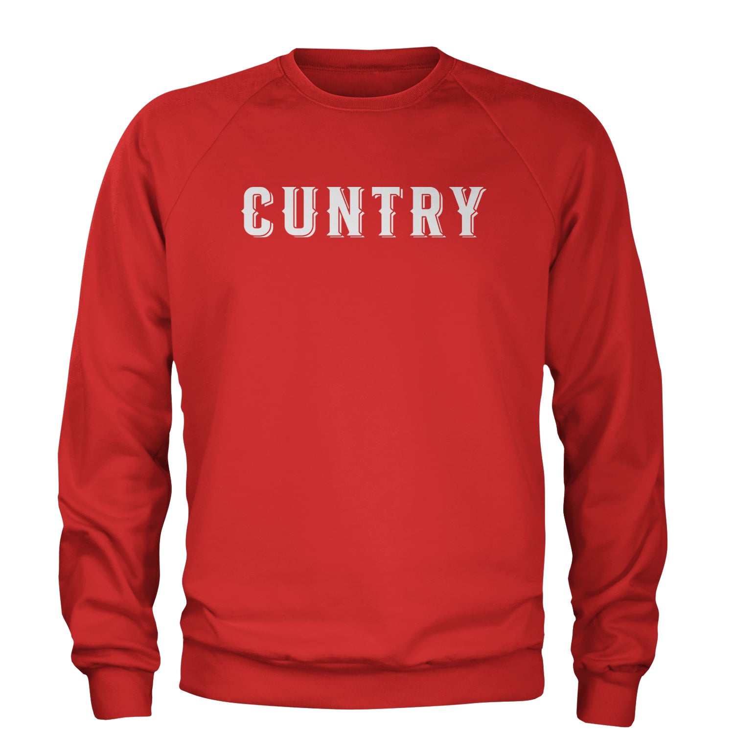 Cuntry Been Country Cowboy Adult Crewneck Sweatshirt Red