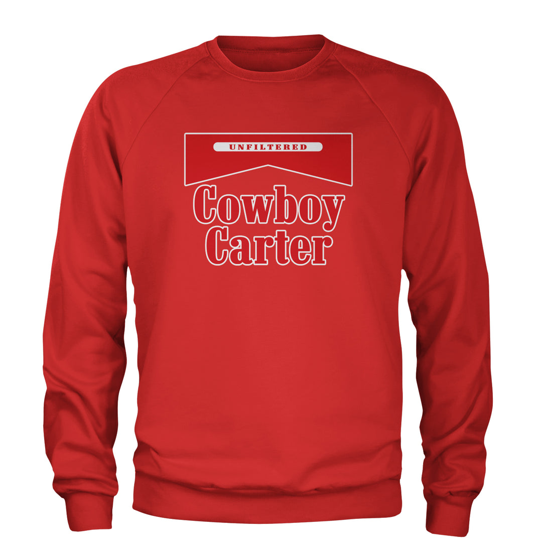 Cowboy Karter Country Act Two Adult Crewneck Sweatshirt Red