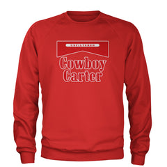Cowboy Karter Country Act Two Adult Crewneck Sweatshirt Red