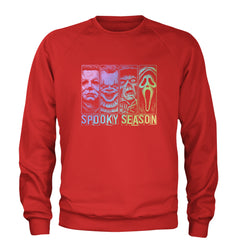 Spooky Season Horror Icons Halloween Adult Crewneck Sweatshirt Red